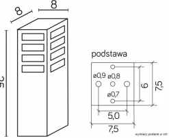 Sklep Kaja Prosta lampa, oświetlenie ogrodu RADO III 3 AL z serii RADO III | Kaja Oświetlen* Lampy Ogrodowe Stojące