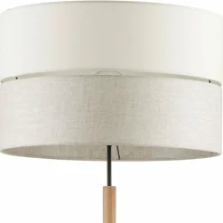 Sklep Kaja Prosta lampa podłogowa na drewnianej nodze TK 5597 z serii ECO | Kaja* Lampy Podłogowe Z Abażurem