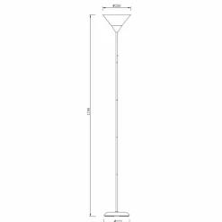 Sklep Kaja Prosta lampa podłogowa w stylu retro ZM CL-3800H-SL MOREN | Kaja* Tradycyjne Lampy Podłogowe