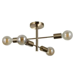 Sklep Kaja Prosta lampa sufitowa w kolorze mosiądzu PND-4025-4-HBR z serii PIANSI Cheap