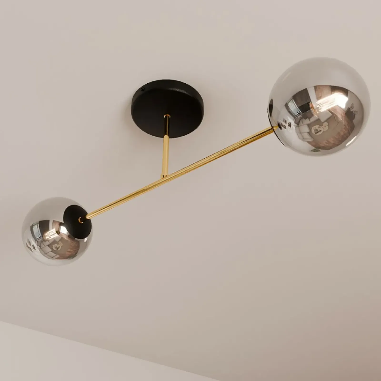 Sklep Kaja Prosta lampa sufitowa z ozdobnymi kloszami 1269/2 - MAGNUM | Kaja Discount