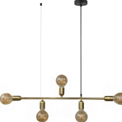 Sklep Kaja Prosta lampa wisząca bez kloszy, nad wyspę TK 3559 TOBI | Kaja złoty Best Sale