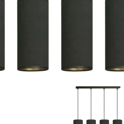 Sklep Kaja Prosta lampa wisząca do oświetlenia stołu 1067/4 BENTE | Kaja czarny Flash Sale