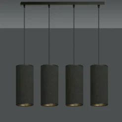 Sklep Kaja Prosta lampa wisząca do oświetlenia stołu 1067/4 BENTE | Kaja czarny Flash Sale
