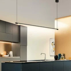 Sklep Kaja Prosta lampa wisząca nad stół w kuchni ABR-ML22W-3000K LINEA | Kaja czarny Outlet