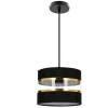 Sklep Kaja Prosta lampa wisząca z czarno-złotym abażurem 31-37572 PANDY | Kaja Discount