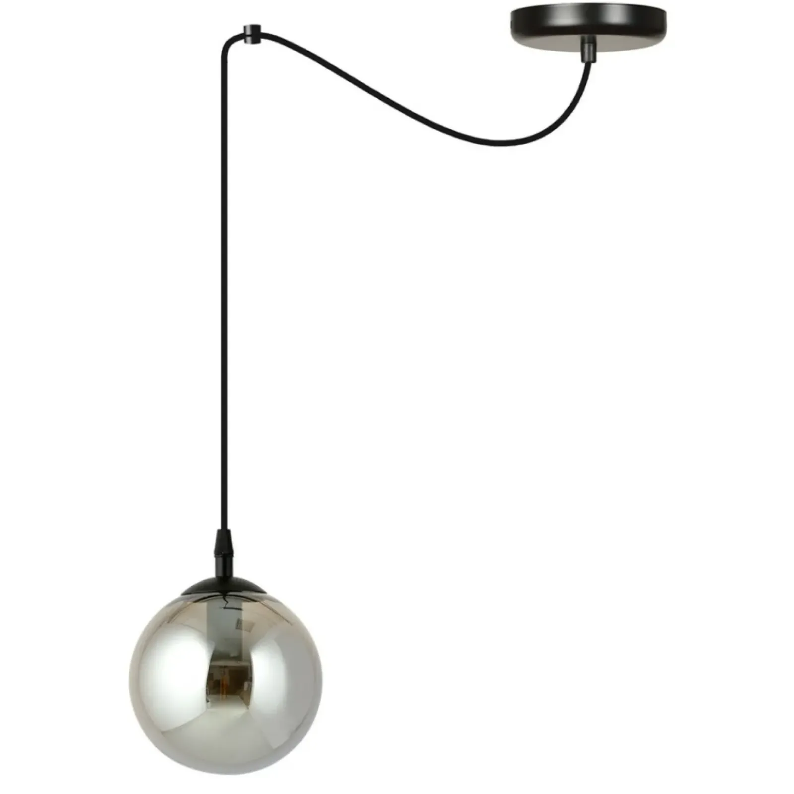 Sklep Kaja Prosta lampa wisząca z jedną grafitową kulą 937/1 | Kaja Oświetlenie Sale