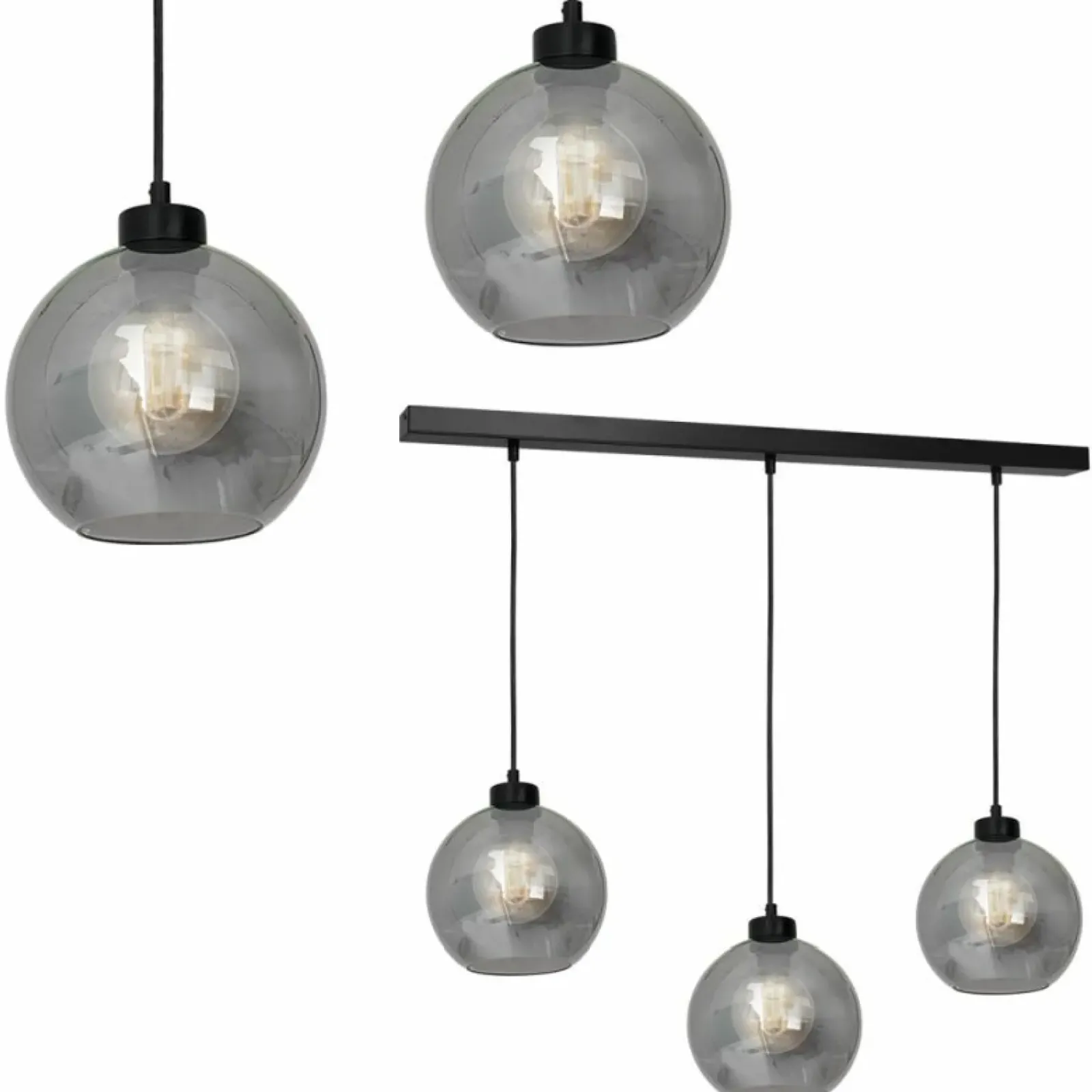 Sklep Kaja Prosta lampa wisząca z okrągłymi kloszami MLP65800 SOFIA | Kaja Best Sale