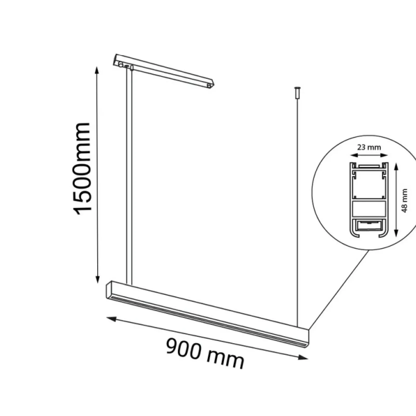 Sklep Kaja Prosta lampa z ciepłym światłem 90cm 3000K ANT 1946 ISASEKI | Kaja Best Sale