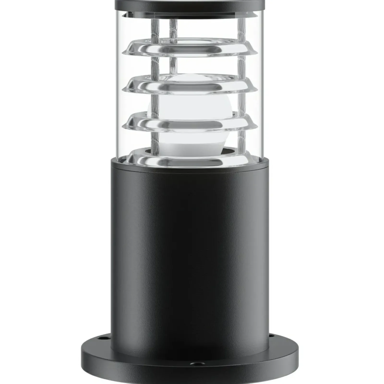 Sklep Kaja Prosta, niska, czarna lampa ogrodowa stojąca O576FL-01B1 z serii BRONX* Lampy Ogrodowe Stojące