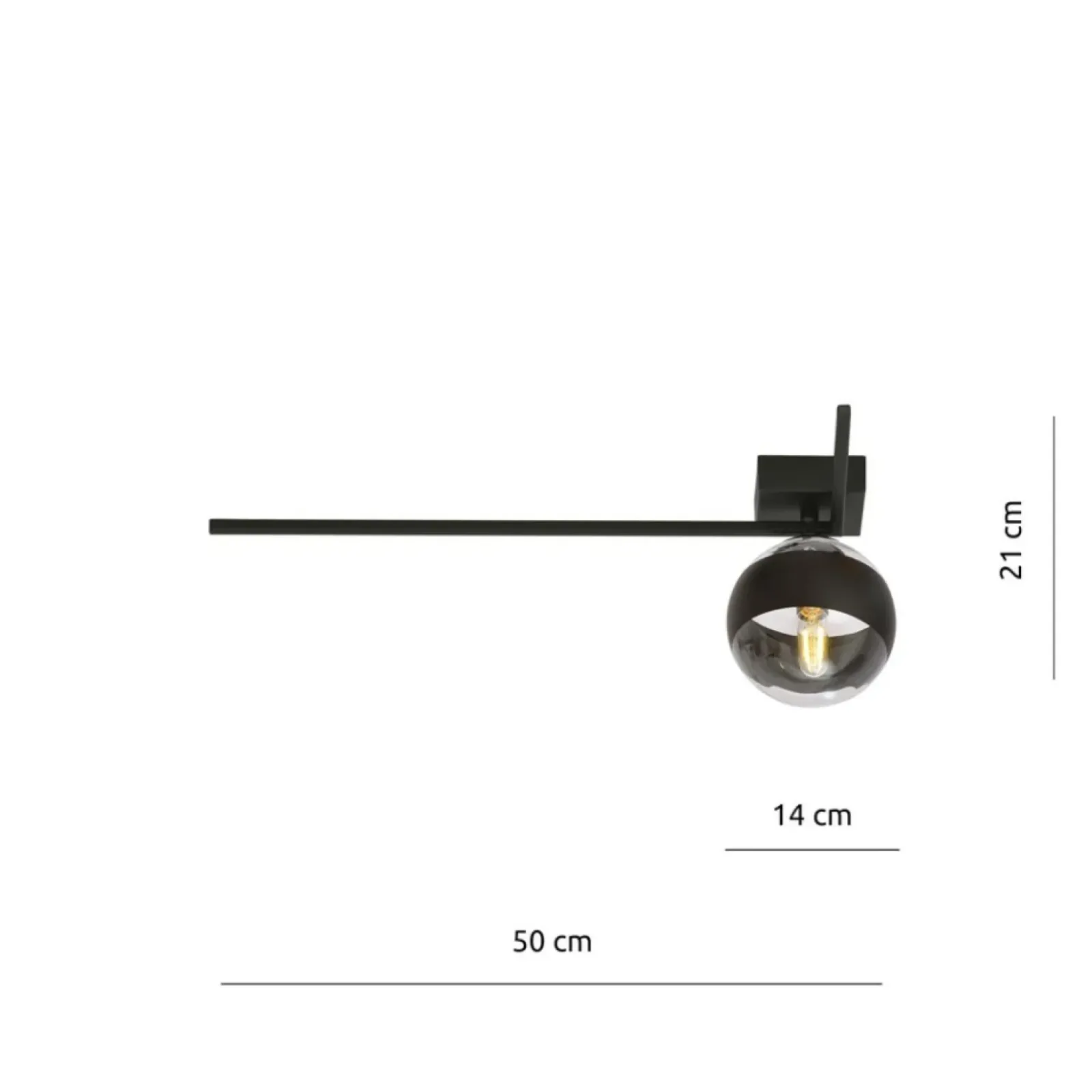 Sklep Kaja Prosta, pojedyncza lampa sufitowa z kloszem 1132/1F IMAGO | Kaja Discount