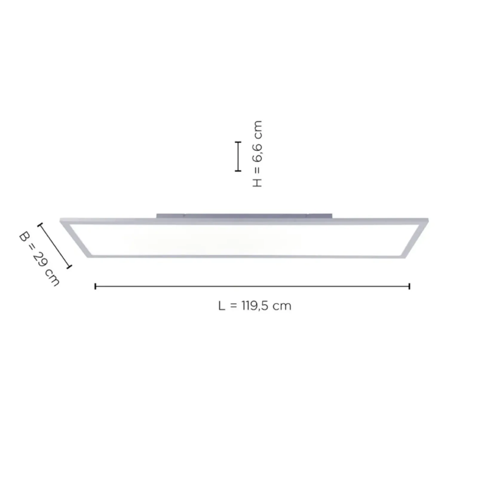Sklep Kaja Prostokątny, plafon o dużej mocy 14753-21 z serii FLAT | Kaja srebrny Store