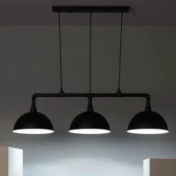 Sklep Kaja Przemysłowa, nietuzinkowa lampa nad stół ABR-RRR-3XE27 RETRO | Kaja czarny Outlet