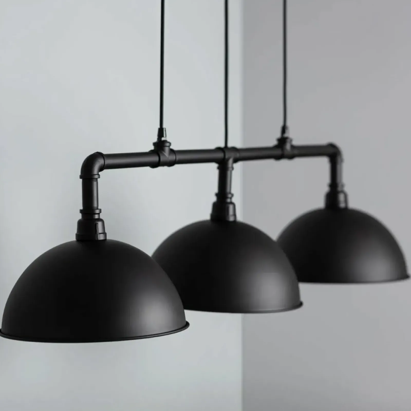 Sklep Kaja Przemysłowa, nietuzinkowa lampa nad stół ABR-RRR-3XE27 RETRO | Kaja czarny Outlet