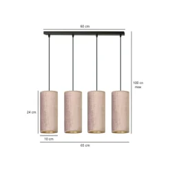 Sklep Kaja Przytulna lampa wisząca z wąskimi abażurami 1061/4 BENTE | Kaja Shop