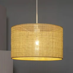 Sklep Kaja Rattanowa lampa o klasycznym kształcie ABR-LW18-BH-E27 BOHO | Kaja brązowy Shop