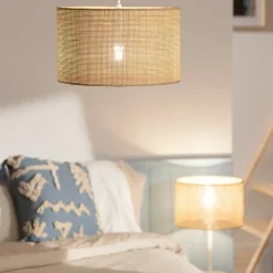 Sklep Kaja Rattanowa lampa o klasycznym kształcie ABR-LW18-BH-E27 BOHO | Kaja brązowy Shop