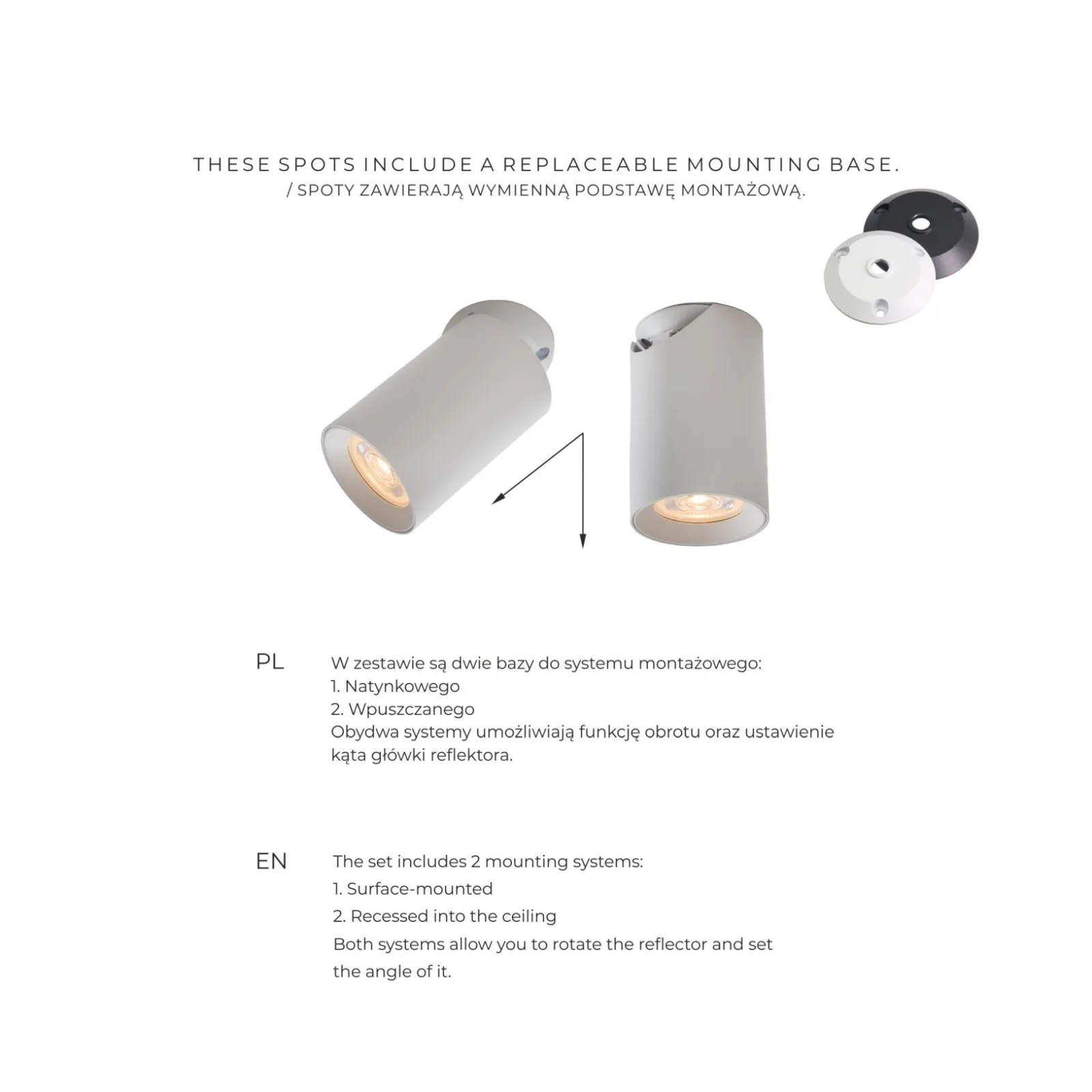 Sklep Kaja Reflektor na- i podtynkowy, złota tuba TLS006-GLD TORE | Kaja* Oprawy Podtynkowe