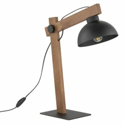Sklep Kaja Regulowana, drewniana lampka biurkowa z kloszem TK 5345 z serii OSLO* Lampki Biurkowe