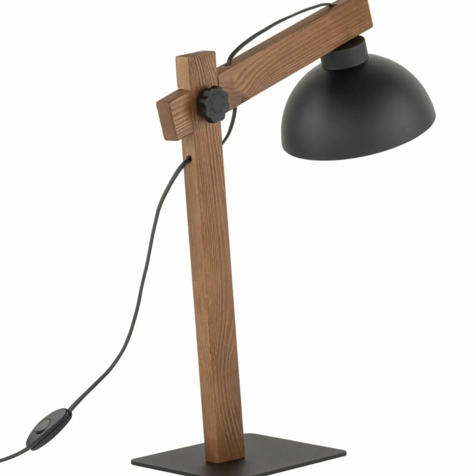 Sklep Kaja Regulowana, drewniana lampka biurkowa z kloszem TK 5345 z serii OSLO* Lampki Biurkowe