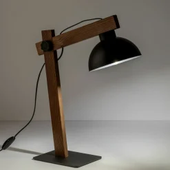 Sklep Kaja Regulowana, drewniana lampka biurkowa z kloszem TK 5345 z serii OSLO* Lampki Biurkowe
