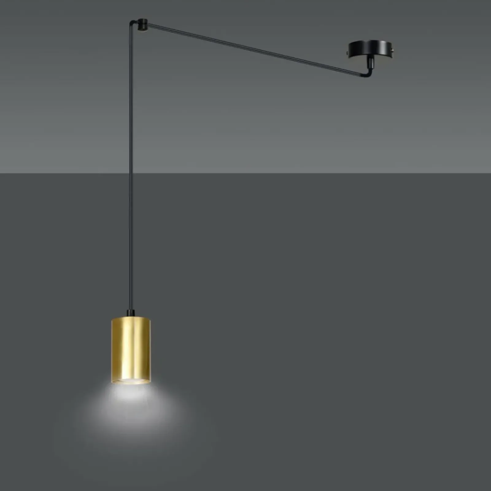 Sklep Kaja Regulowana lampa wisząca w kolorze złota 526/1 | Kaja Oświetlenie Fashion