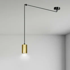 Sklep Kaja Regulowana lampa wisząca w kolorze złota 526/1 | Kaja Oświetlenie Fashion