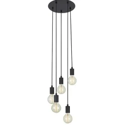Sklep Kaja Regulowana lampa wisząca z czarną oprawą 107467 | Kaja Oświetlenie Fashion
