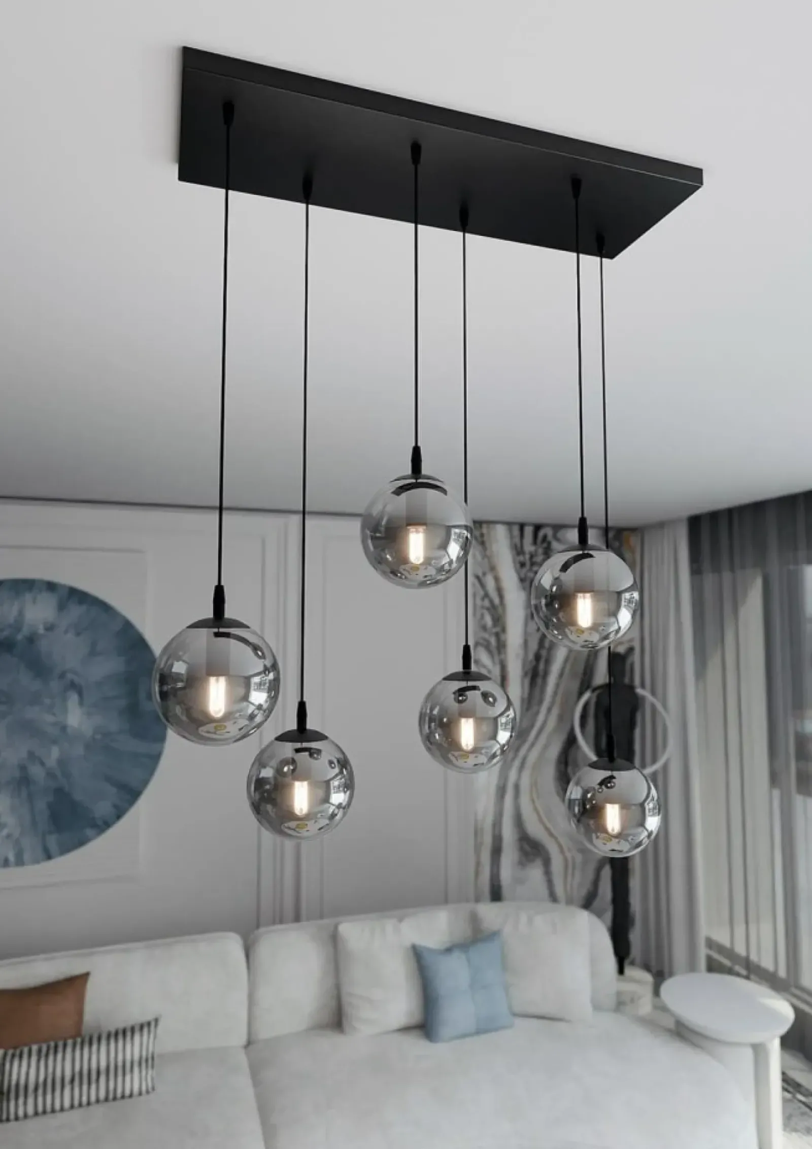 Sklep Kaja Regulowana lampa wisząca z kulistymi kloszami 712/6 | Kaja Oświetlenie Cheap