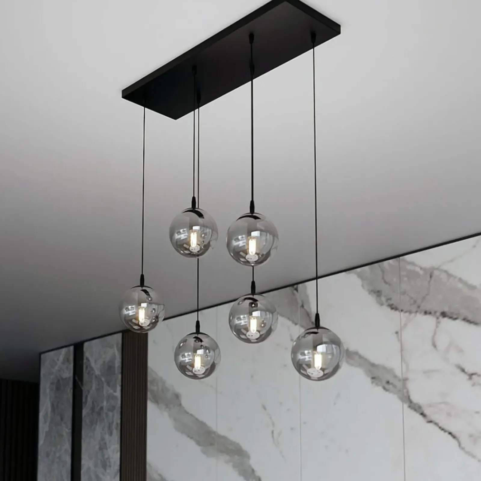 Sklep Kaja Regulowana lampa wisząca z kulistymi kloszami 712/6 | Kaja Oświetlenie Cheap