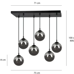 Sklep Kaja Regulowana lampa wisząca z kulistymi kloszami 712/6 | Kaja Oświetlenie Cheap
