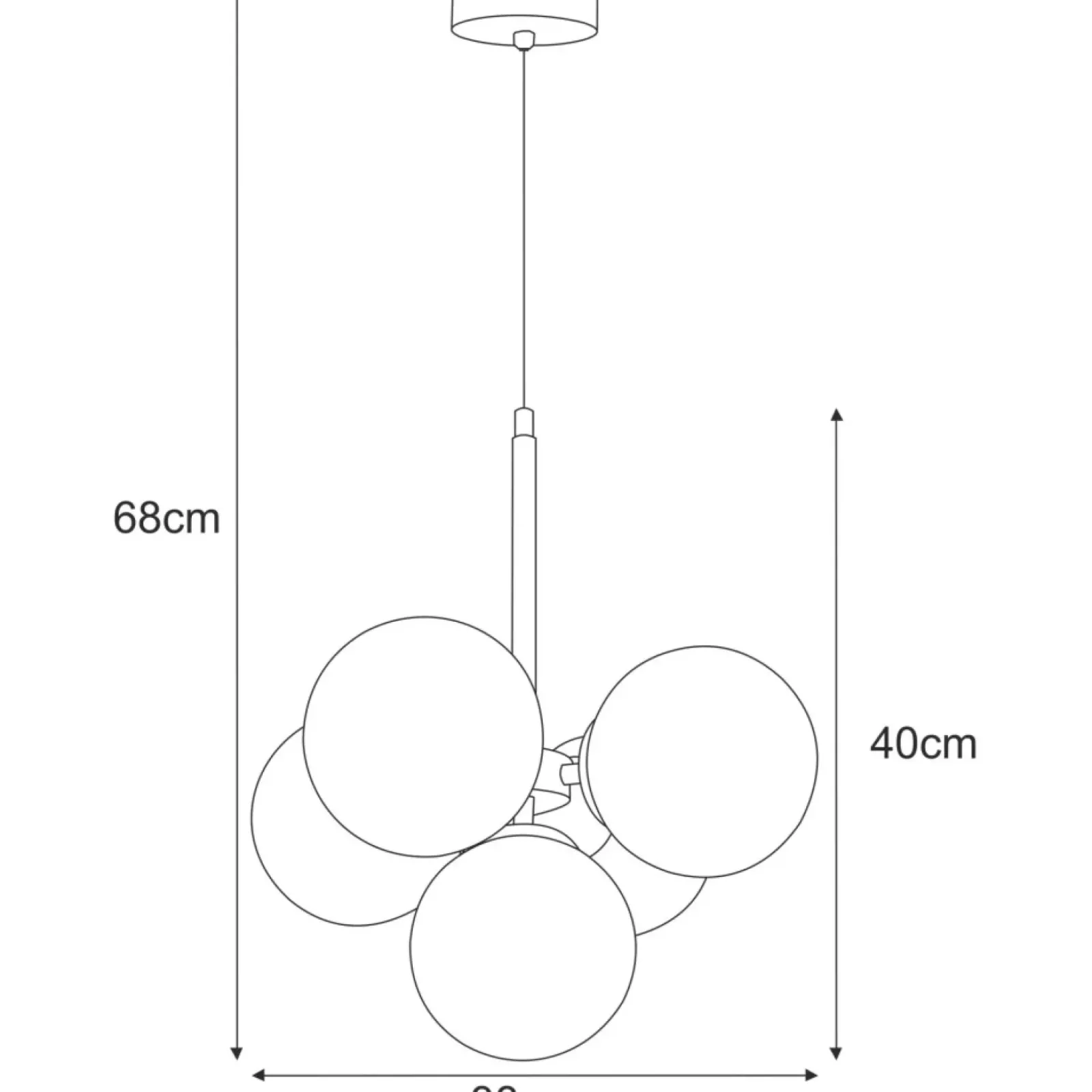 Sklep Kaja Regulowana lampa wisząca z białymi kloszami K-5362 z serii INEZ Discount