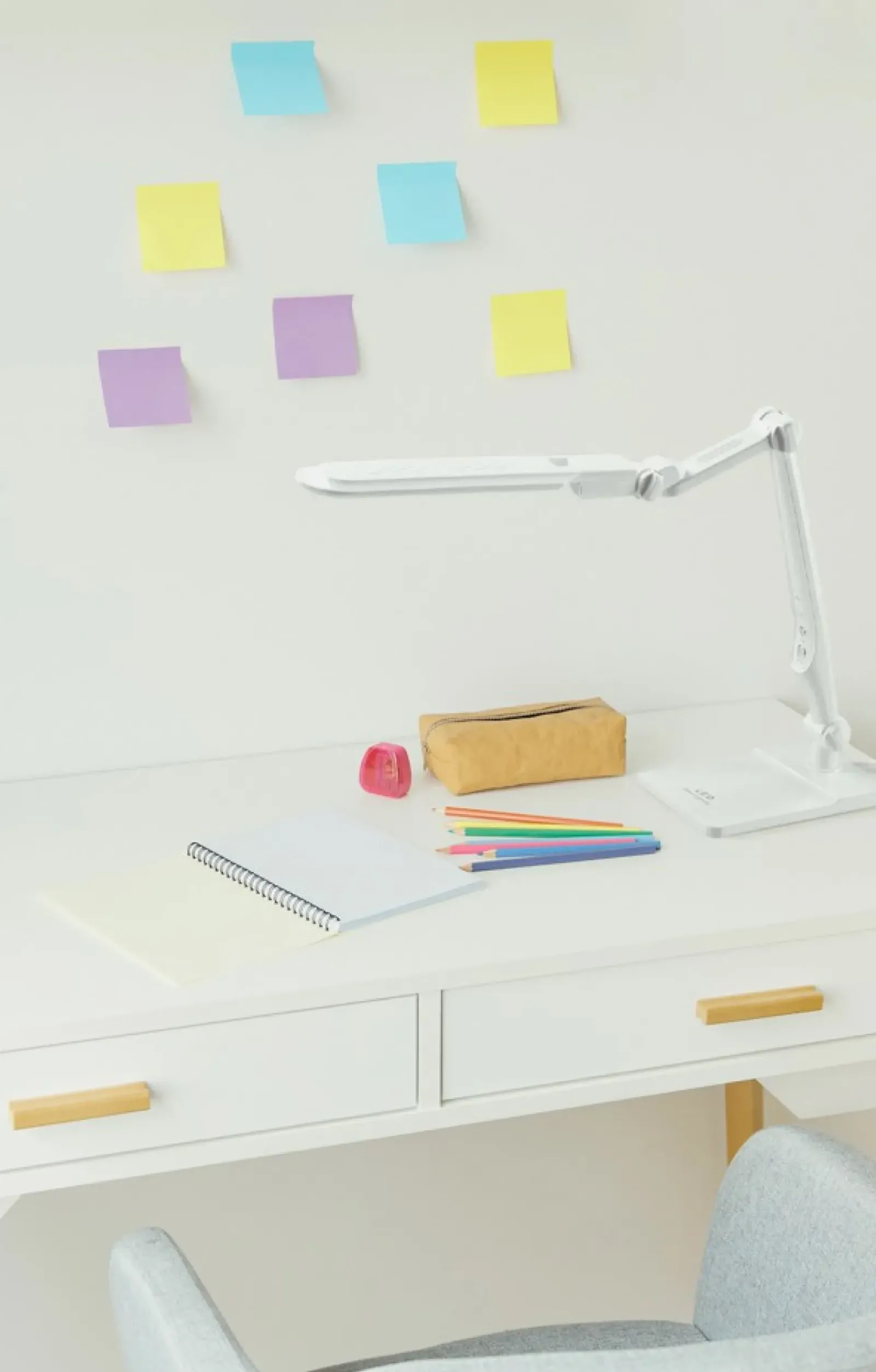 Sklep Kaja Regulowana, ledowa lampka biurkowa K-BL1207 BIAŁY MICA | Kaja* Lampki Biurkowe|Lampy Led