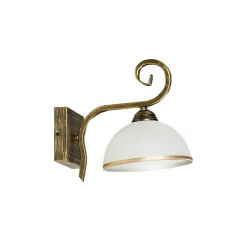 Sklep Kaja Retro lampa ścienna z otwartym, białym kloszem 149/K1 WIVARA | Kaja* Kinkiety Tradycyjne
