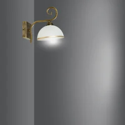 Sklep Kaja Retro lampa ścienna z otwartym, białym kloszem 149/K1 WIVARA | Kaja* Kinkiety Tradycyjne