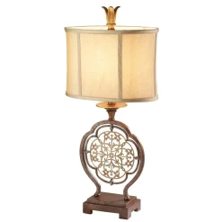 Sklep Kaja Retro lampka nocna, stołowa FE-MARCELLA-TL z serii MARCELLA* Lampki Stołowe Z Abażurem|Tradycyjne Lampki Stołowe