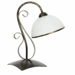Sklep Kaja Retro lampka stołowa z białym abażurem LX 3922 ANTICA | Kaja* Tradycyjne Lampki Stołowe