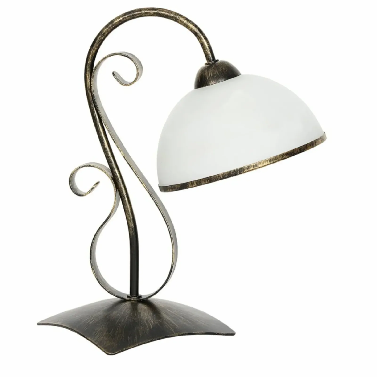 Sklep Kaja Retro lampka stołowa z białym abażurem LX 3922 ANTICA | Kaja* Tradycyjne Lampki Stołowe
