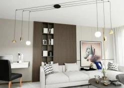 Sklep Kaja Różnorodna lampa wisząca do podwieszania 1350/6 FUJI 6 GOLD | Kaja Shop
