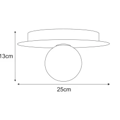 Sklep Kaja Różowa lampa sufitowa, plafon z białym kloszem K-5443 z serii ROBIN* Plafony Klasyczne|Plafony