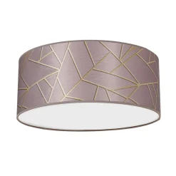 Sklep Kaja Różowa lampa sufitowa ze stylowym wzorem MLP7585 z serii ZIGGY | Kaja Oświetleni* Plafony Klasyczne