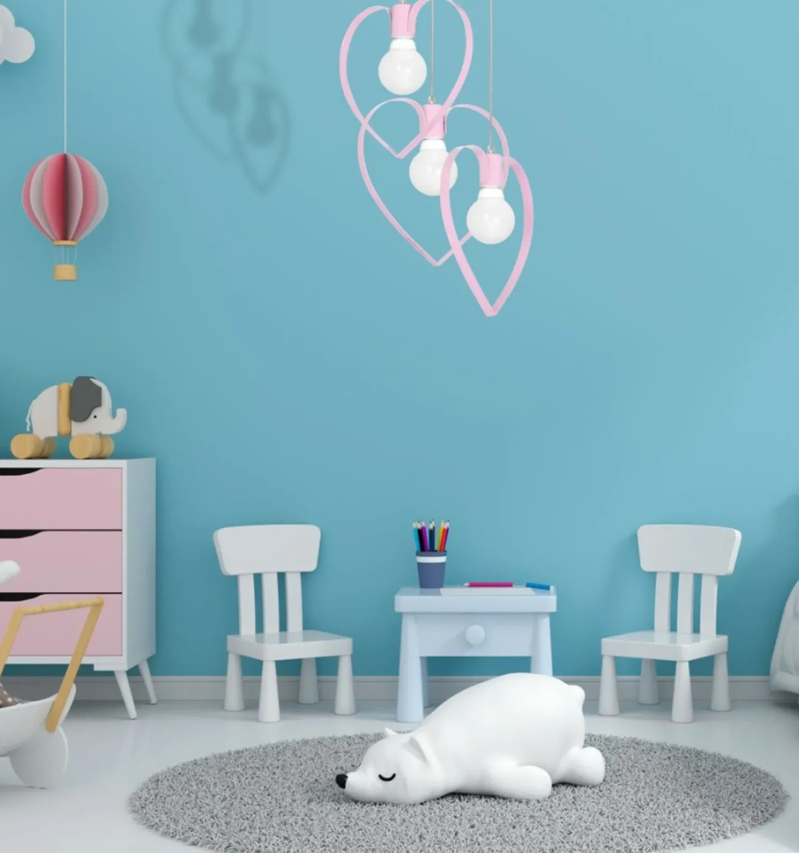 Sklep Kaja Różowa lampa wisząca do pokoju dziewczynki MLP9954 AMORE | Kaja Flash Sale