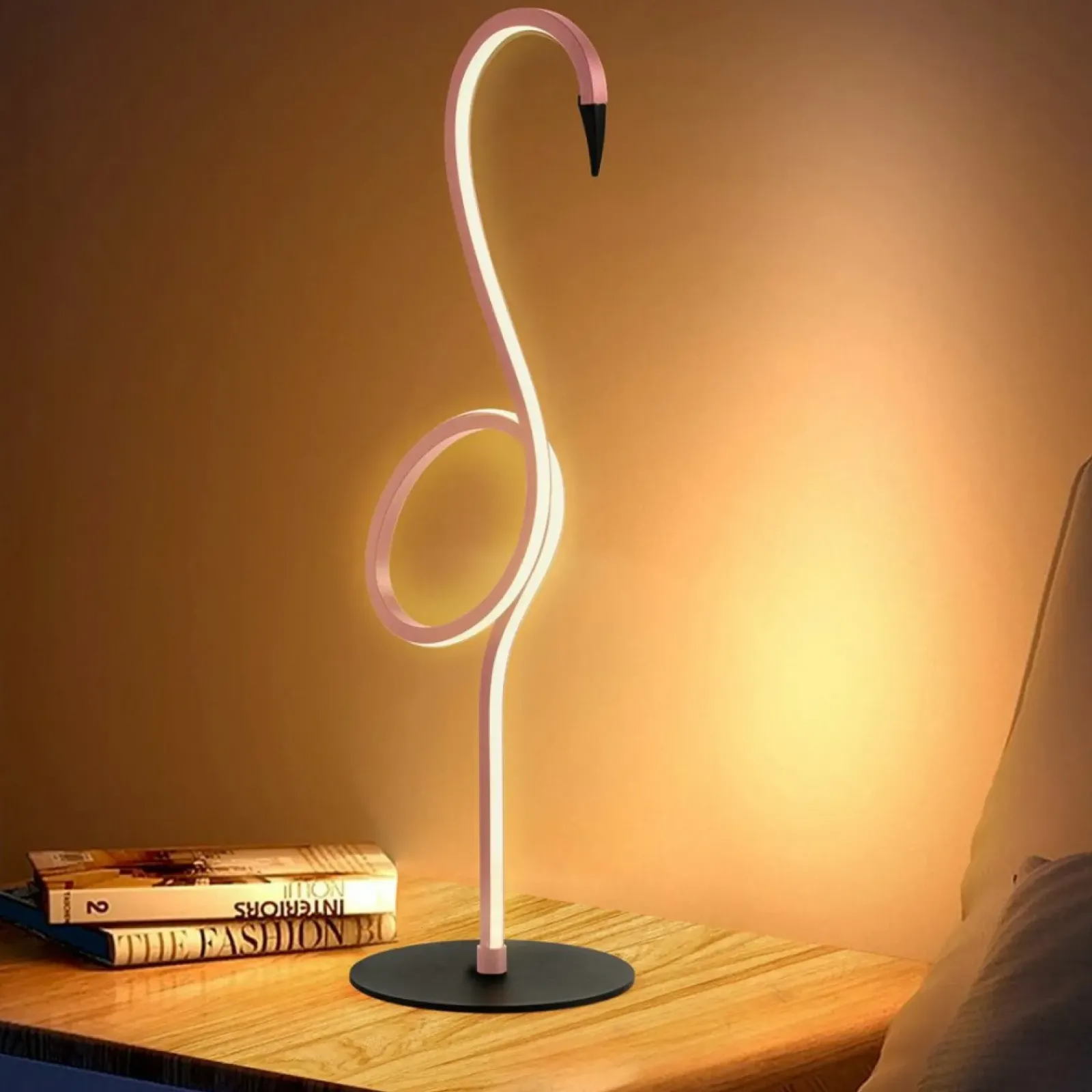 Sklep Kaja Różowy flaming, lampka stołowa FLAMINGO-TL-PNK z serii FLAMINGO* Nowoczesne Lampki Stołowe