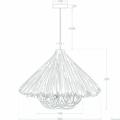 Sklep Kaja Rozkloszowana lampa wisząca z rattanu ABR-NLW32-BH-E27 BOHO | Kaja brązowy Hot