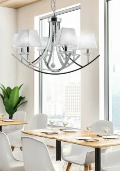 Sklep Kaja Rozłożysta, chromowana lampa wisząca 36-84579 VALENCIA | Kaja* Randole Tradycyjne