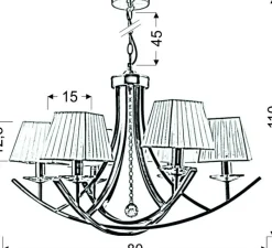 Sklep Kaja Rozłożysta, chromowana lampa wisząca 36-84579 VALENCIA | Kaja* Randole Tradycyjne