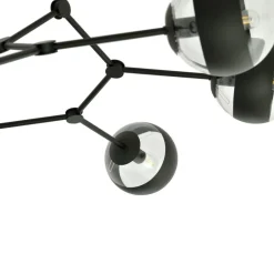 Sklep Kaja Rozłożysta, czarna lampa sufitowa z kloszami 1135/6 SPACE | Kaja Outlet