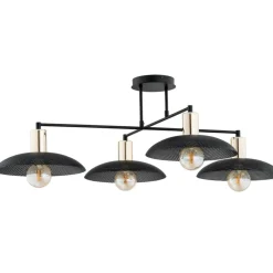 Sklep Kaja Rozłożysta, czarno-złota lampa sufitowa 1320/4 SPIRIT | Kaja czarny Cheap