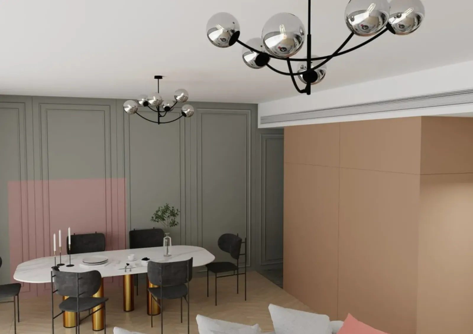 Sklep Kaja Rozłożysta, industrialna lampa wisząca do salonu 1100/6 HUNTER | Kaja Shop