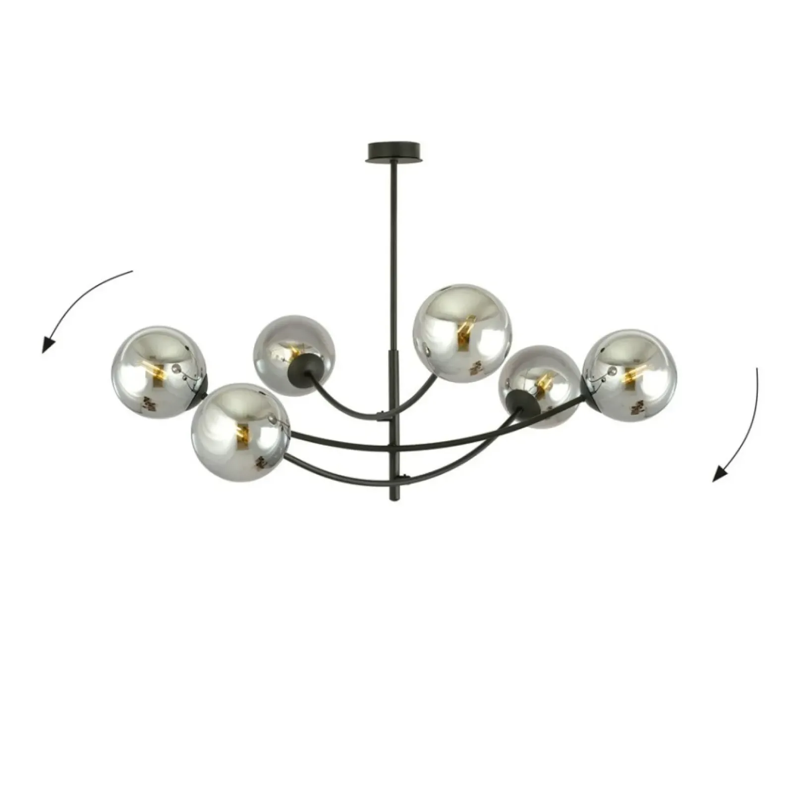 Sklep Kaja Rozłożysta, industrialna lampa wisząca do salonu 1100/6 HUNTER | Kaja Shop